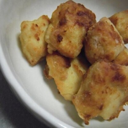 うまいこと四角にならなかったのですが、できました♪
冷めた方がより鶏肉に近い？！
また作ります♪
ごちそうさまでした♪